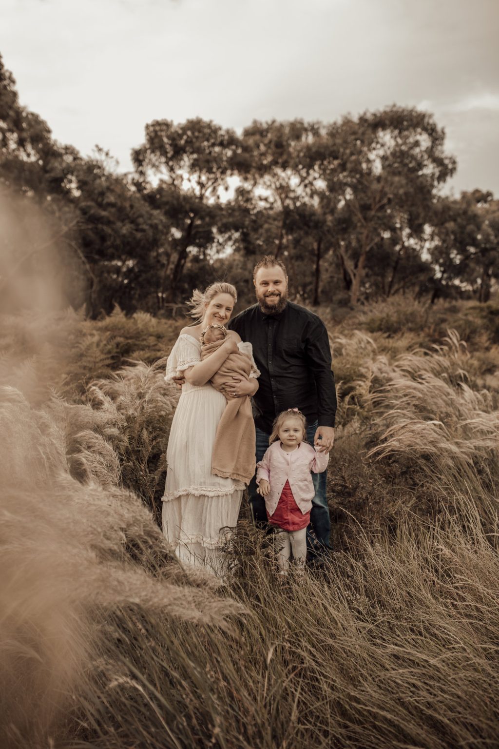 Daniel, Katrina and their family together in the Victorian bush